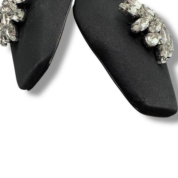 Piferi Black Satin Flats Pink Lining & Soles Embellishment Size 39 (US 8.5-9) - Picture 11 of 12